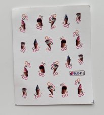 Vodolepky na zdobení nehtů - Ice cream BLE418