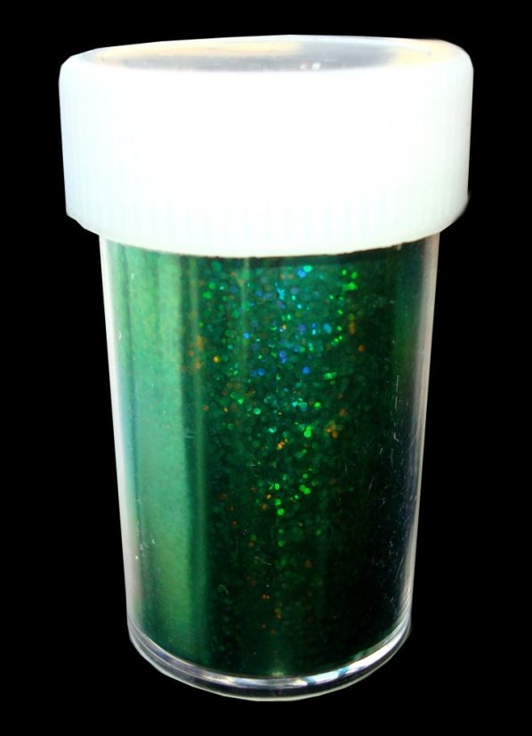 Zdobící fólie na nehty - Green Glitter č. 28