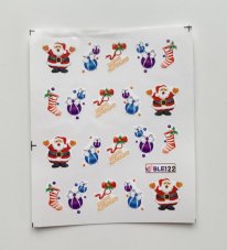 Vodolepky na zdobenie nechtov - Veselé Vianoce všetkým! BLE122