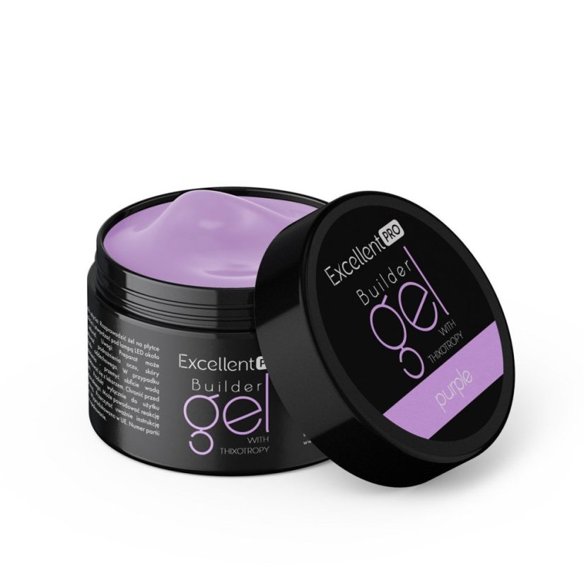EXCELLENT PRO STAVEBNÍ UV/LED GEL S TEKUTOU PAMĚTÍ - PURPLE 15g