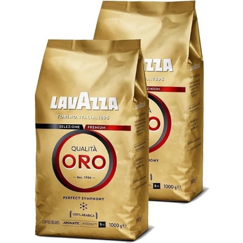 Lavazza Qualitá Oro zrnková Káva 2 x 1000 g