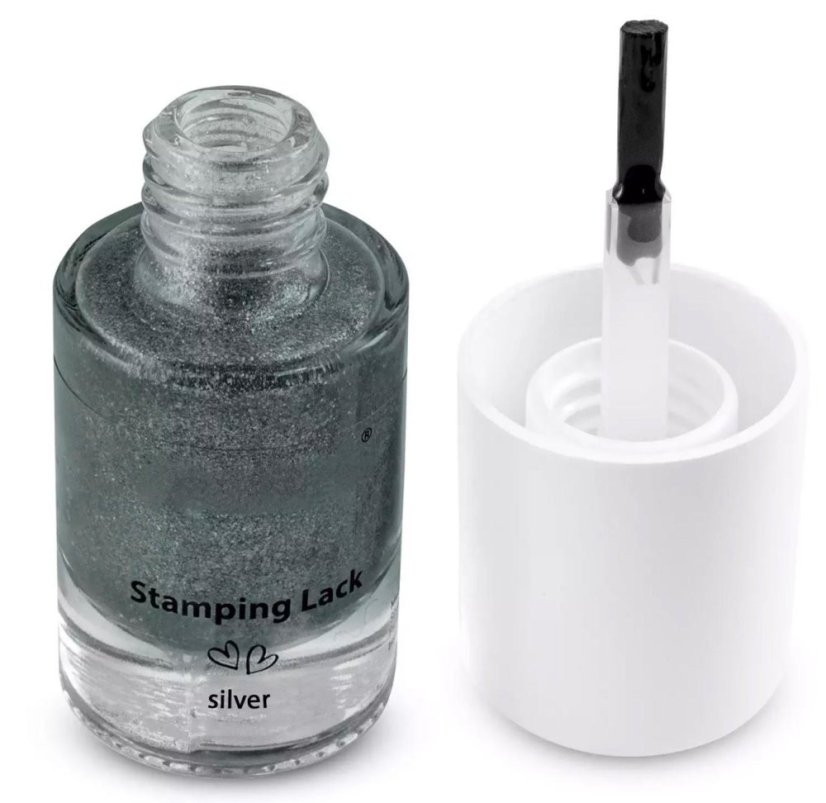 Lak na pečiatkovanie - Silver 7 ml