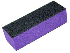 Brusný blok na nehty - fialový třístranný