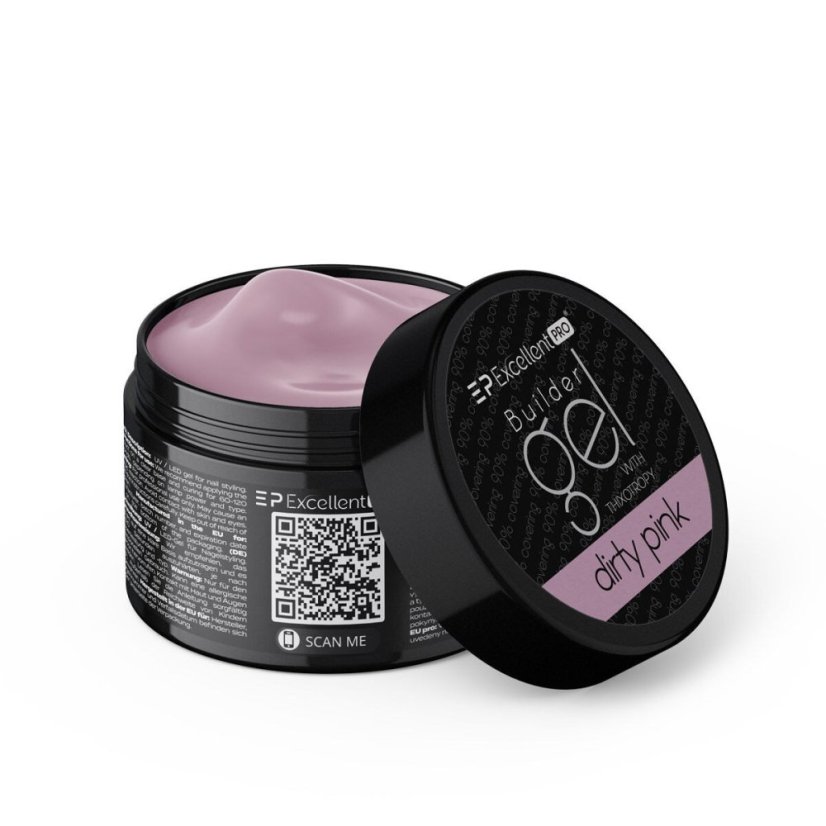 EXCELLENT PRO STAVEBNÍ UV/LED GEL S TEKUTOU PAMĚTÍ - Dirty Pink 30g