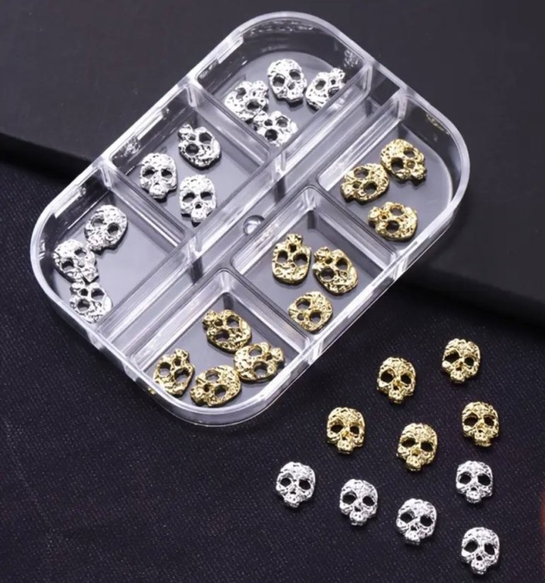 Luxusné nechtové šperky - Lebka