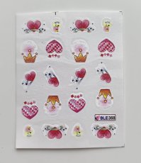 Vodolepky na zdobenie nechtov - Princess and Hearts BLE368