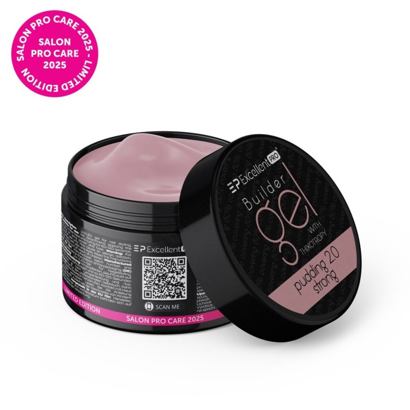 STAVEBNÝ UV/LED GEL S GÉL S TEKUTOU PAMÄTOU - Pudding 2.0 Strong 50g