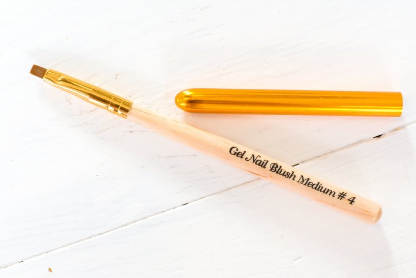 Štětec - přírodní vlas č.4 plochý, rovný